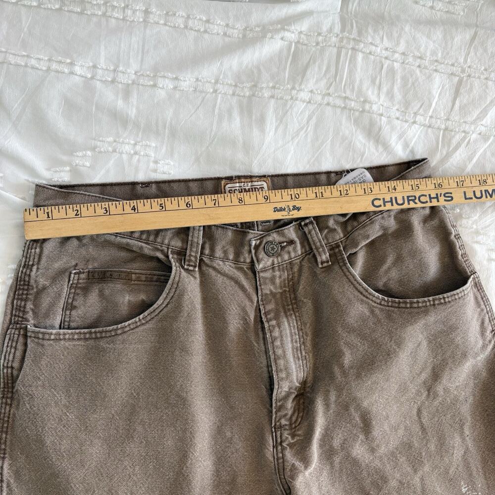 C.E. Schmidt Workwear Carpenter Pants Brown Canvas Utility 34x30 - Picture 2 of 12
